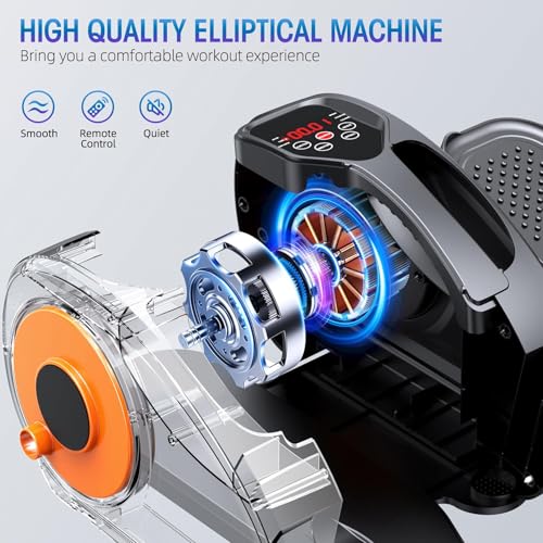 GUGTTR Under Desk Elliptical Machine, Electric Elliptical Leg Exerciser for Seniors Fully Assembled, Quiet & Portable Elec...