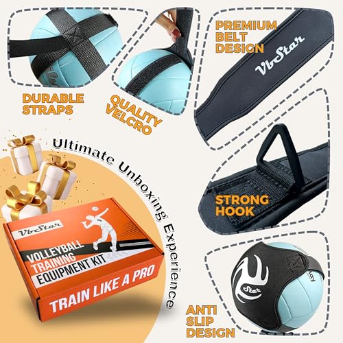 VbStar Volleyball Training Equipment Aid - Practice Your Serving, Setting & Spiking with Ease, Great Solo Serve & Spike Tr...
