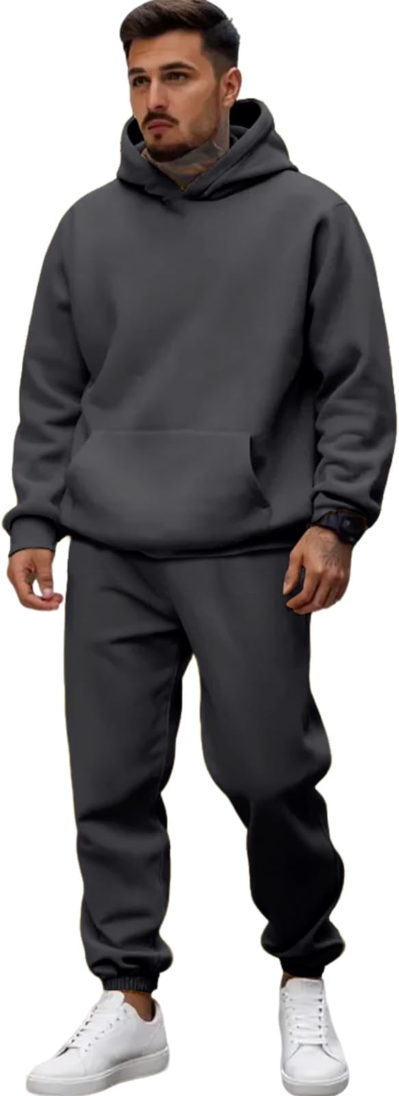 lopmou Track Suits Mens Sweatsuits 2 Piece Set Hoodie and Sweatpants Jogging Suits for Men Casual Running Sweat Suit Sets