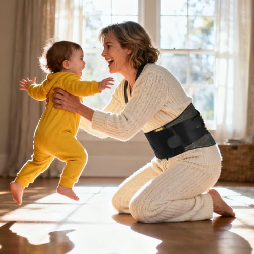 JIUFENTIAN Copper Back Brace for Lower Back Pain with Composite Support Technology for Herniated Disc, Sciatica & Recovery...