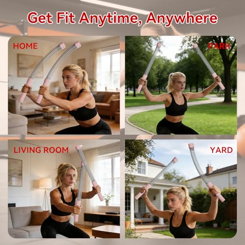 ELLAVA Cordless Ropeless Battle Ropes for Home Gym – Portable Weighted Workout Rope for HIIT, Cardio & Strength Training, ...