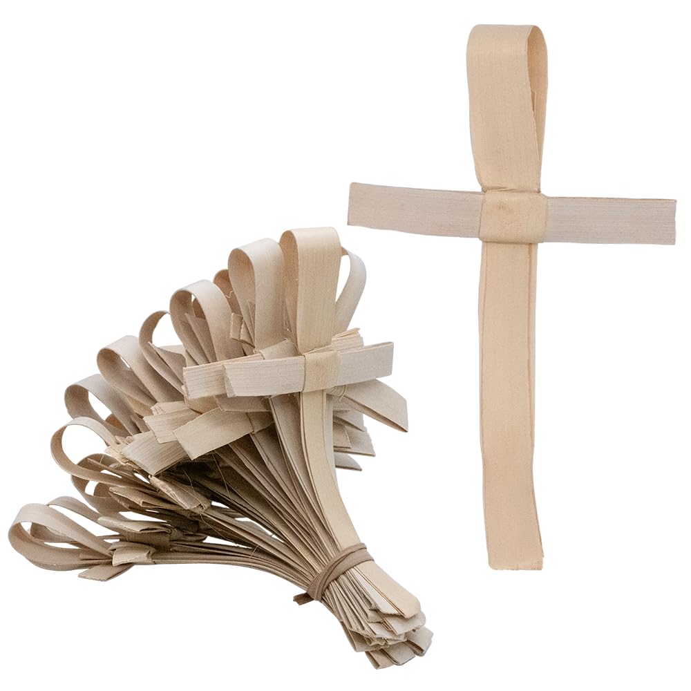 VILLAGE GIFT IMPORTERS Dried Palm Sunday Crosses | Pack of 25 | African Outreach Pre-Made Palm Crosses | for Palm Sunday Church