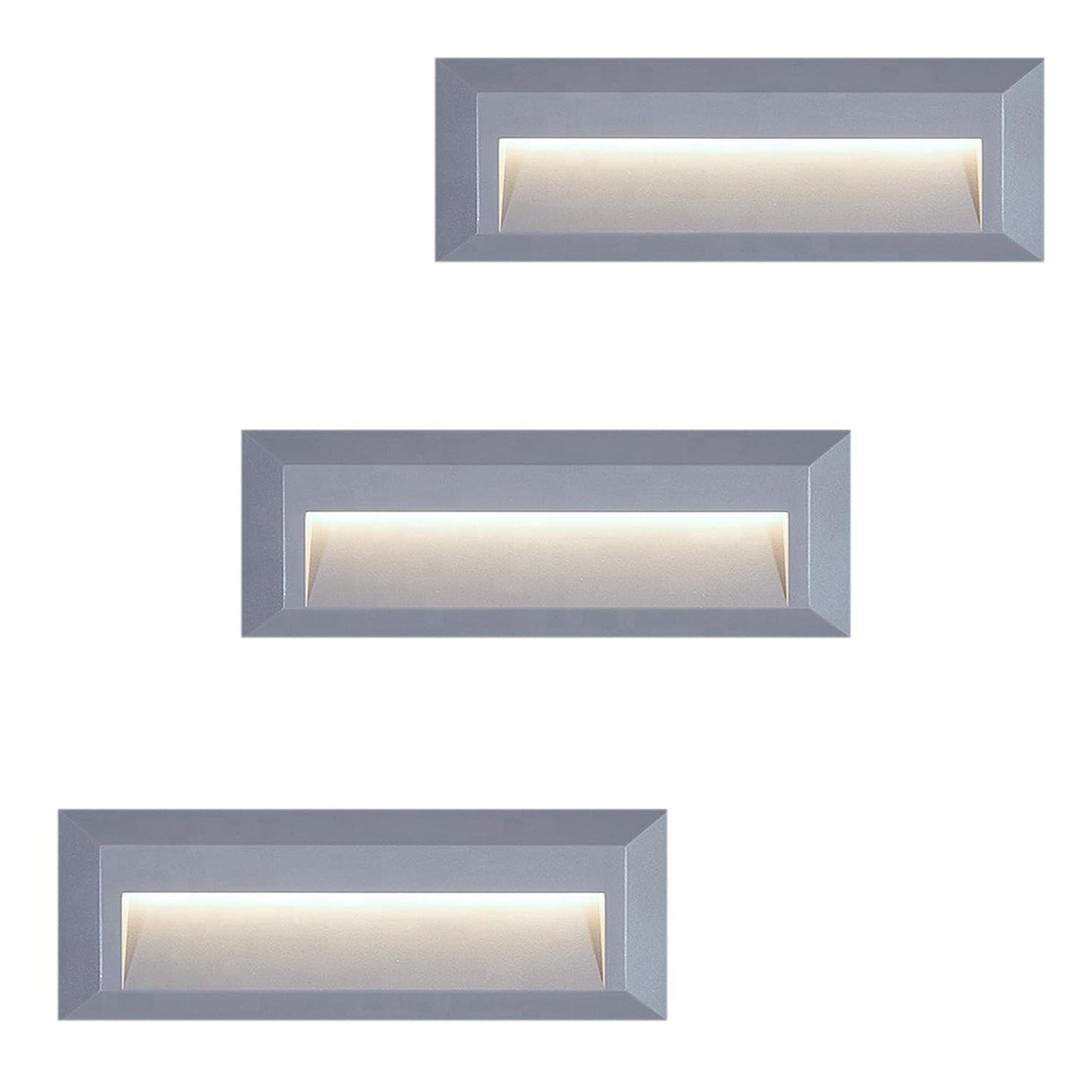 Zonk Led Outdoor Indoor Stair Lights  Line Voltage 110-240V 2W Landscape Pathway Step Light  9Inch Non-Dimmable 4000K Ip65 Waterproof Stairway Lighting  Deck Lights  Retaining Wall Lights  3 Pack
