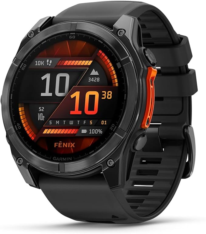 Garmin fēnix® 8 – 51 mm, AMOLED, Premium Multisport GPS Smartwatch, Long-Lasting Battery Life, Dive-Rated, Built-in LED Fl...