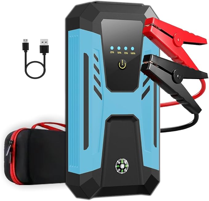 Gehopow 12v Jump Starter for 10.0L Gas/8.0L Diesel, 6000A Peak Car Battery Jumper Starter Portable, IP66 Waterproof Jump B...