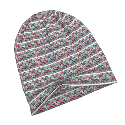 sackhg I Like London Print Winter Beanie Hat Men Women Soft Lightweight Thermal Cap for Outdoor Skiing Wear Black