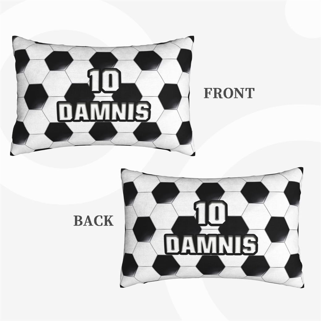 Personalized Home Decor Gifts Sport Enthusiast Soccer Pillowcase for Football Lovers Custom Name Funny Sport Theme Throw Pillow Cover Custom Funny Ball Theme Throw Pillows Cover for Sofa Bedding