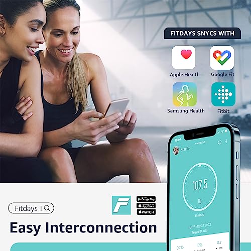 Posture Scale for Body Weight, Digital Bathroom Smart Scale, 13 Body Composition Analyzer Sync Weight Scale BMI Health Mon...