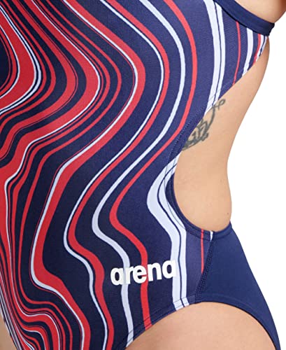 Arena Womens Arena Performance Women's Marbled Challenge Back Swimsuit