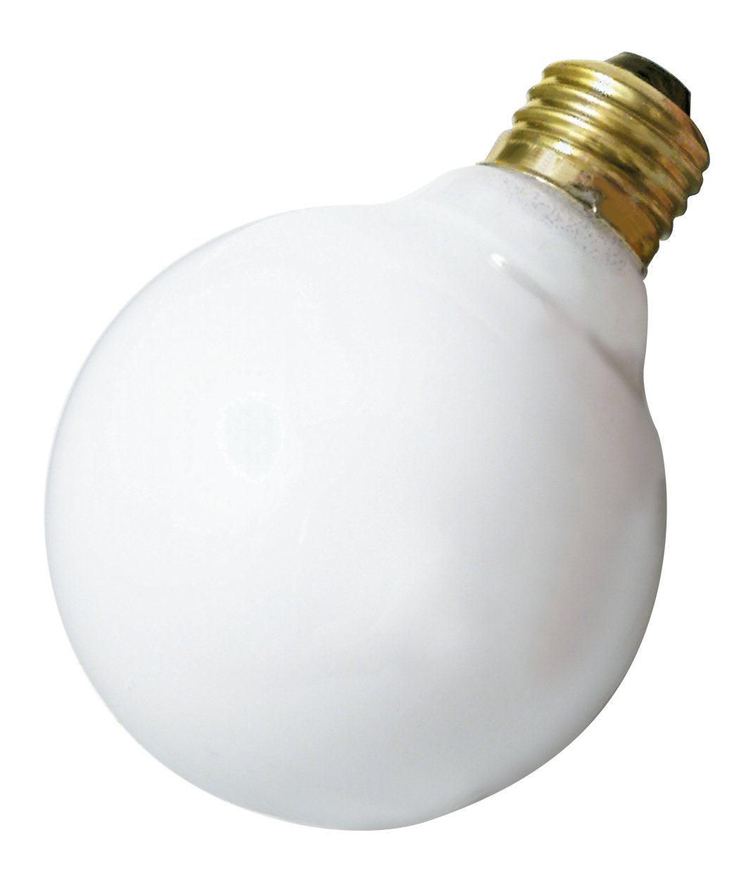 Satco 120V G25 Medium Base Gloss White Light Bulb, Model S3440, 1 Count, Glass Material