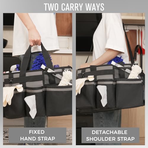 SCAVATA Wearable Cleaning Caddy, Cleaning Caddy Supplies Organizer with Handle & Shoulder Straps for Housekeepers, Under S...