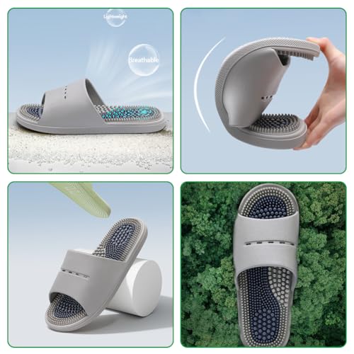 MOTTLED SKY Acupressure Massage Slippers Acupressure Foot Massager Shoes Reflexology Sandals Gift for Men Women Reduce Fee...
