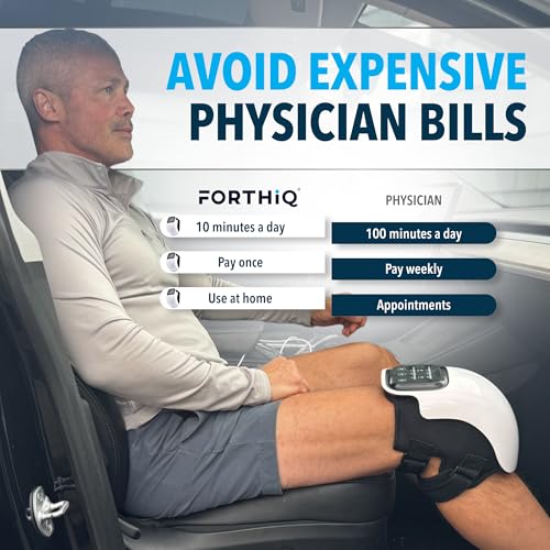 FORTHIQ Knee Massager Smart with Heat, Red Light and Vibration, 3-in-1 Cordless, 2025 Updated Edition, Gifts for Grandma &...