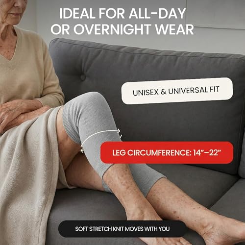 SENIOR ICARE Elastic Cotton Knee Warmers, Knee Sleeves for Men and Women - Circulation Support and Joint Pain Relief, Arth...