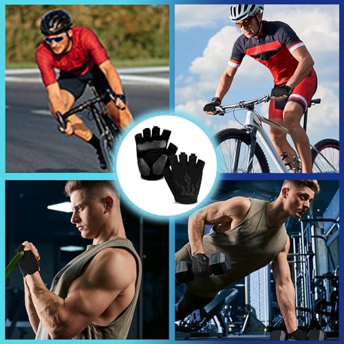 MOREOK Cycling Gloves Bike Gloves for Men/Women-[5MM Gel Pad] Half Finger Bicycle Biking Gloves for Cycling/Weight Liftin...