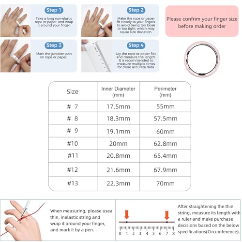 SM SEVENMORE Smart Ring Health Fitness Tracker for Women, Pink Ceramic (#10)