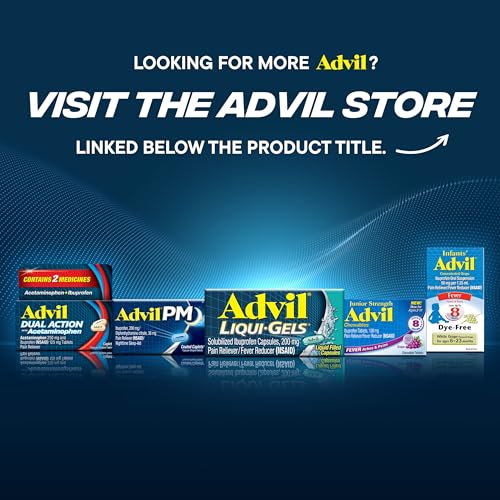 Advil Dual Action Back Pain Caplets Delivers 125mg Ibuprofen and 250mg Acetaminophen Per Dose for 8 Hours of Back Pain Relief - 144 Count