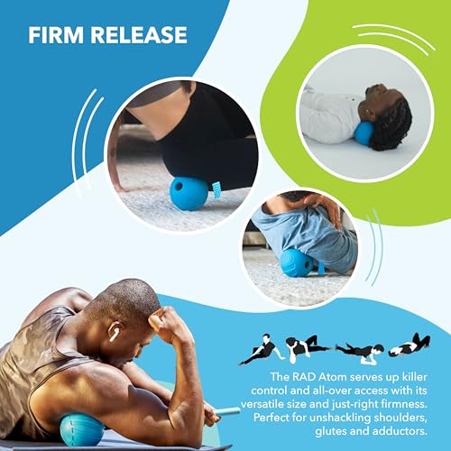 RAD Atom – Extra Firm Yoga Deep Tissue Massage Ball – Myofascial Release Ball for Back Pain, Shoulders, Glutes, Hamstring...