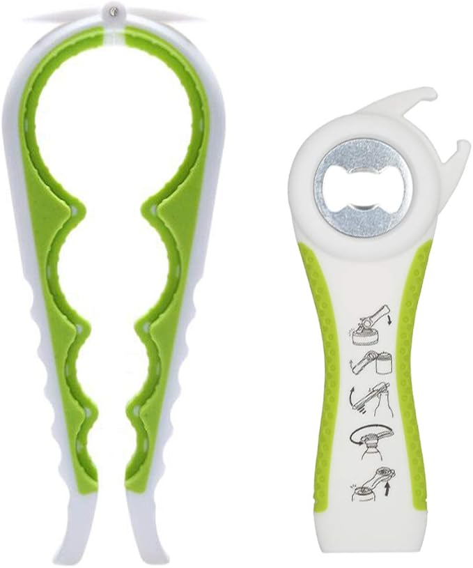 Jar Opener Bottle Opener and Ring Pull Can opener for Seniors, Arthritis Hands and Anyone with Low Strength, Arthritis Jar Openers Get Lids Off Easily