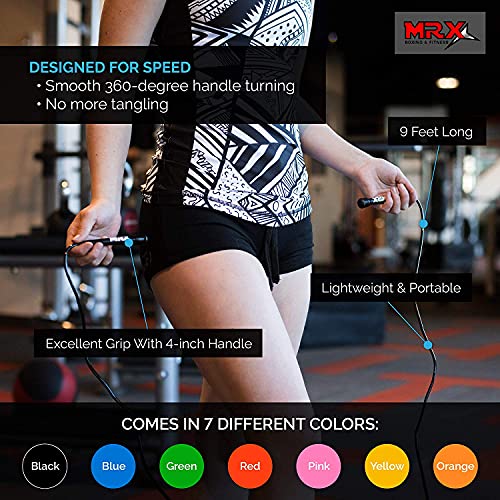 MRX 9" PVC Jump Rope for Cardio Fitness - Versatile Jump Rope for Both Kids and Adults - Great Jump Rope for Exercise
