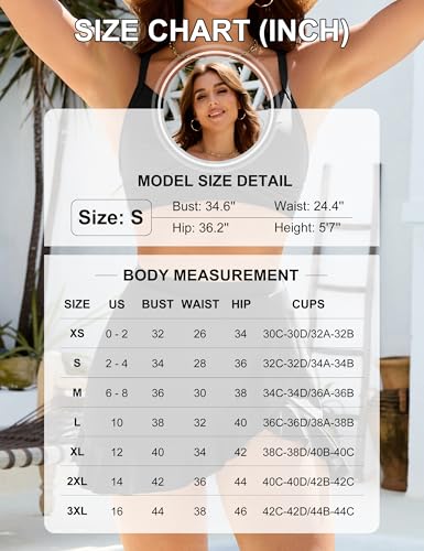 Blooming Jelly Womens High Waisted Bikini Sets Twist Swim Skirt Two Piece Swimsuit Crisscross Back Bathing Suit 2026