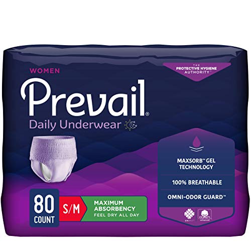 Prevail Proven | Small/Medium Pull-Up | Incontinence Protective Underwear for Women | Maximum Absorbency | 80 Count