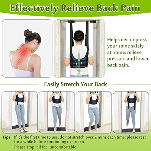 Mybow Back Stretcher Harness for Spinal Decompression, Lumbar Traction Belt & Inversion Table Alternative, Back Realignmen...