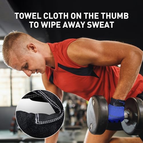 Full Finger Workout Gloves Weight Lifting Touchscreen for Men Women with Padding, Full Hand Gym Exercise Gloves Male Femal...