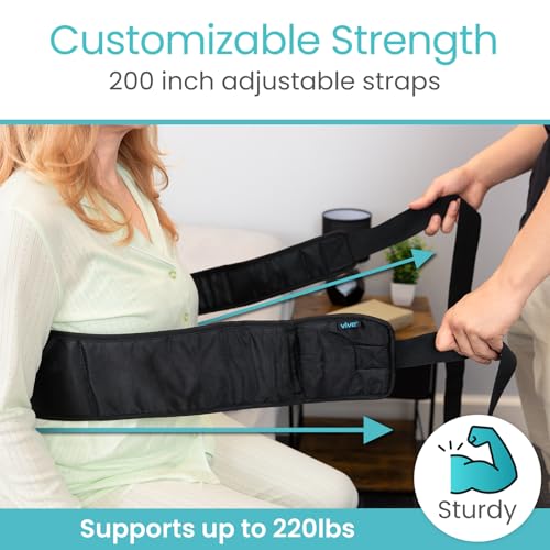 Vive Bed Restraints for Elderly Dementia Patients - Safety Belt for Wheelchair &Bed - Fall Prevention Device for Seniors -...