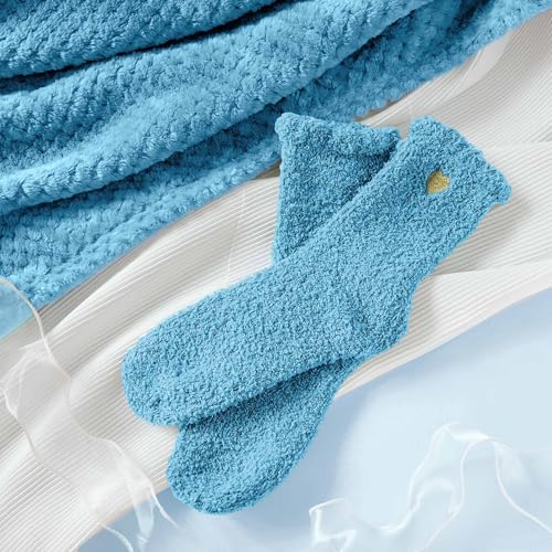 Self Care Get Well Soon Gifts for Women, Luxury Ocean Spa Gift Basket with Flannel Blanket - Unique Birthday Christmas Mot...