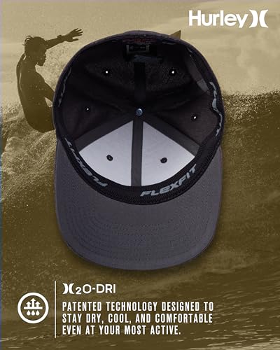 Hurley mens One & Only Corp Flexfit Perma Curve Bill Baseball Hat