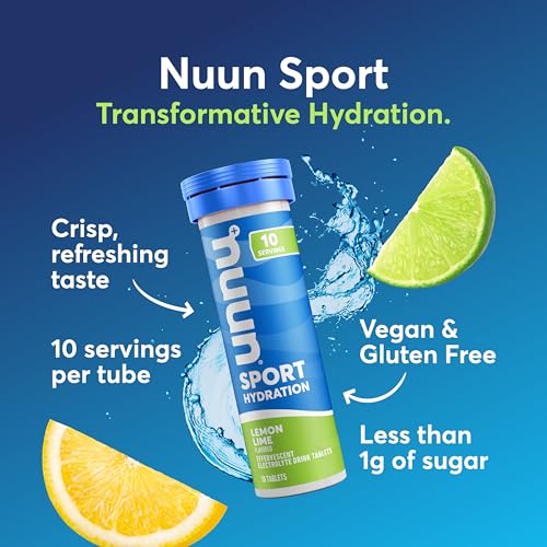 Nuun Hydration Electrolyte Tablets - Sodium, Potassium, Chloride, Calcium, Magnesium, 1g & 0g Sugar Drink Mix | Vegan, Glu...
