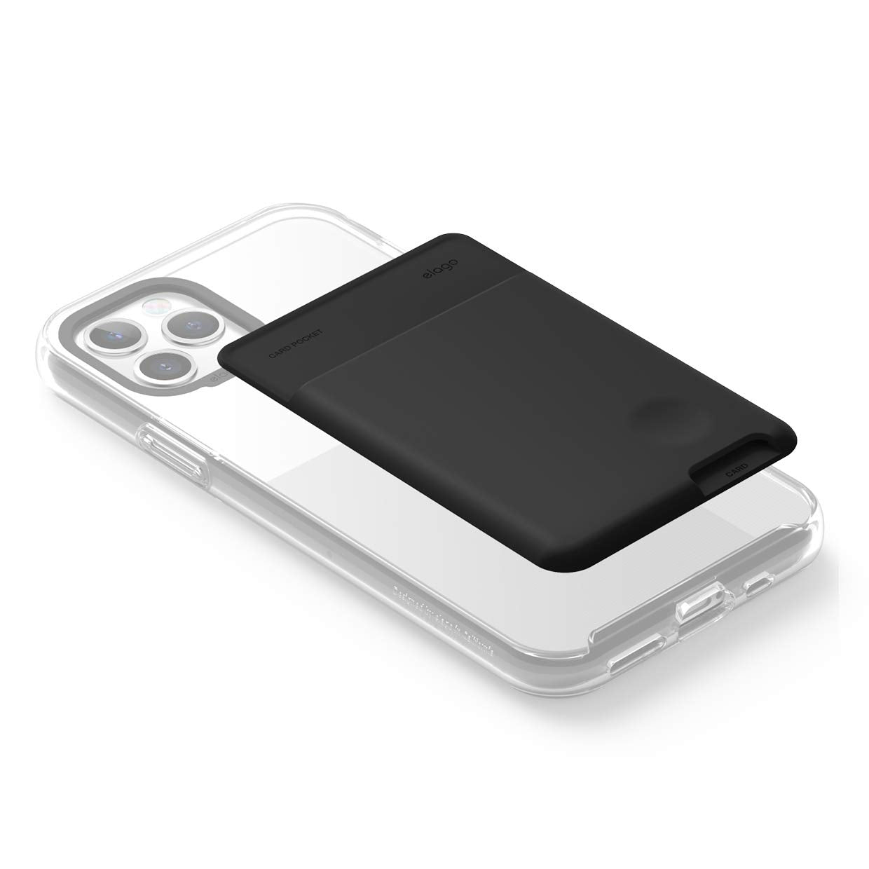 Elago Phone Card Holder - Secure Wallet, Ultra Slim For Back Of Phone, 3M Adhesive Id Iphone, Galaxy And Most Smartphones [Black