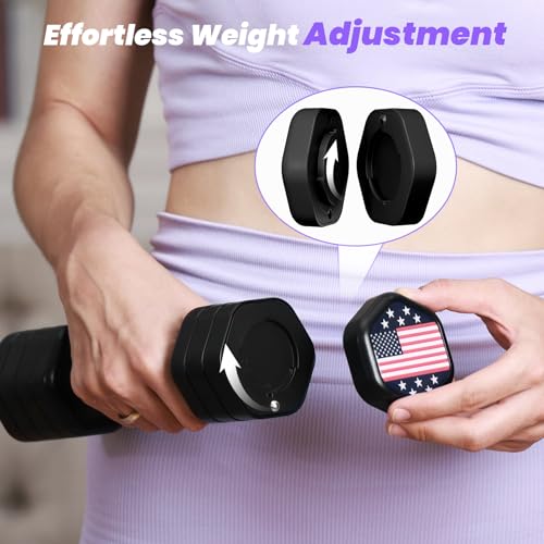 Zempox Adjustable Dumbbell Set of 2, 4 in 1 Hand Weights for Women at Home, 5 lb Weights Dumbbells set of 2, Each 2lb 3lb ...