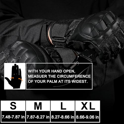 WTACTFUL Rubber Guard Tactical Gloves for Men Touchscreen Airsoft Motorcycle Hunting Outdoor