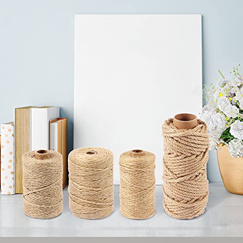 Handyman Crafts Natural Jute Twine Rope (1.5mm/2mm/3mm/6mm) Durable String for Handmde Crafts,Gardening Applications,Home ...
