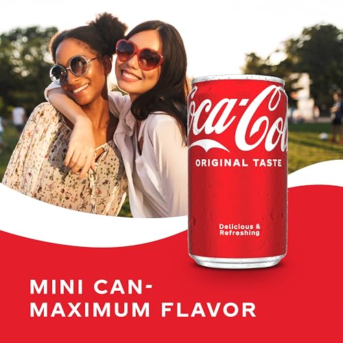 Coca-Cola Fridge Pack Soda Soft Drinks, 7.5 fl oz Cans, 10 Pack - Mini Soda Cans