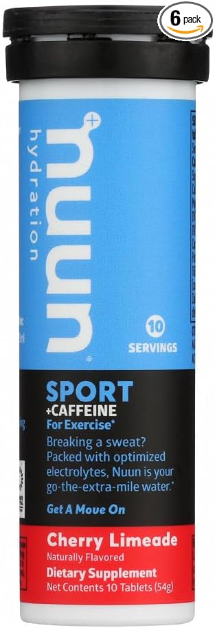 Nuun Energy: Cherry Limeade Electrolyte + Caffeine Tablets (6 Tubes of 10 Tabs)6