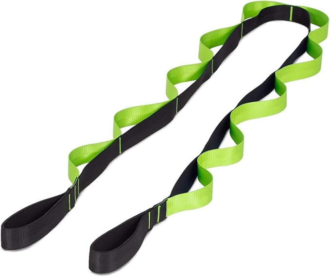 ProsourceFIt Multi-Loop Stretching Strap 8 Ft for Yoga, Pilates, Physical Therapy, Sports, Dance & Gymnastics to Improve P...