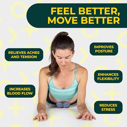 Deep Recovery Yoga Deep Tissue Massage Ball Set, Firm Density – 2.9-Inch Myofascial Release Balls for Feet, Back, Neck, Le...