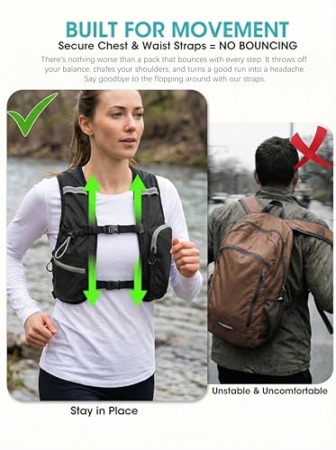 Foldable Small Hiking Backpack with 3 Strap Pockets – Lightweight 300D Spill-proof Daypack for Men Women – Packable Small ...