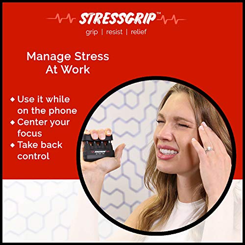 StressGrip - Stress Relief for Adults (Large) - A Stress & Anxiety Relief Device - Comfortable Hand Exerciser - Stress Rel...