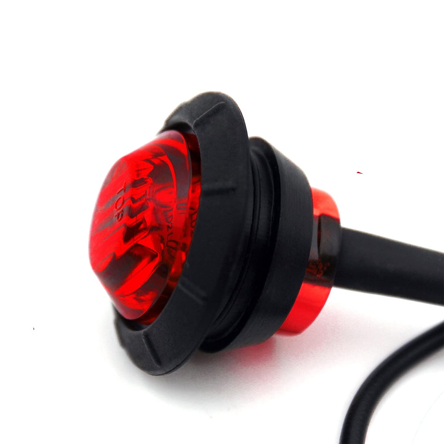 KEING 10 Pack Red LED Side Marker Lights for Truck Trailer RV Boat - 3/4 Inch Clearance Lights, 5 Year Warranty