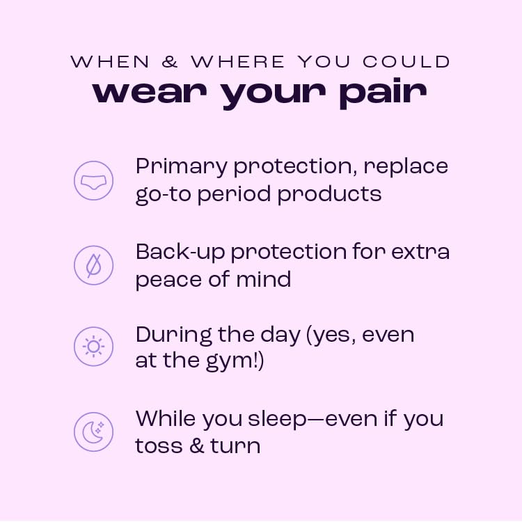 Bambody Absorbent Boxer: Period Underwear for all Day and Night Protection - 2 Pack: Black - Size 7