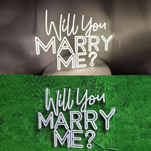 Large Will You Marry Me? Neon Sign Custom Wedding Neon Sign for Marriage Proposal Home Wall Decor Wedding Party w edding B...