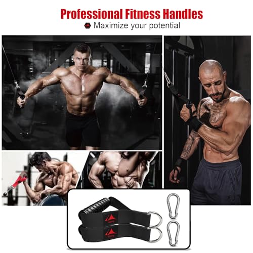 Vigoog Heavy Duty Gym Exercise Handles Attachment for Cable Machine,Resistance Band,Pulley System Home Fitness Workout Equ...