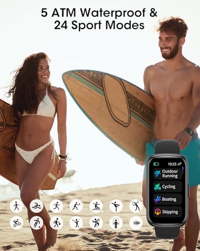 Health Fitness Tracker for Men Women: Smart Watch with 24H Heart Rate Monitor Blood Oxygen Sleep Tracker Calorie Step Coun...