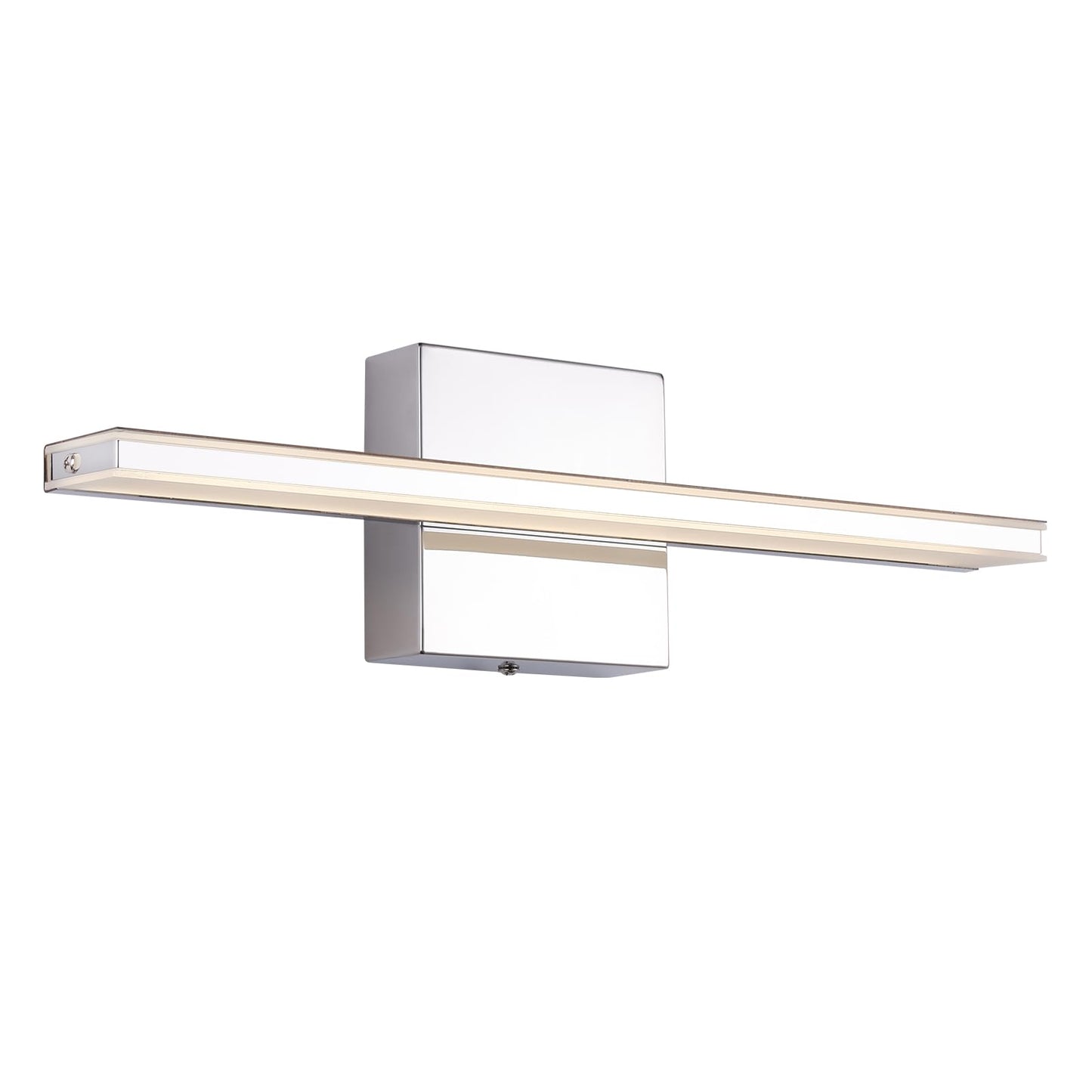 BRIVOLART 16 Inch Chrome LED Vanity Light Bar, 9W Modern Bathroom Fixture, Model 6420, Metal Wall Sconce, Over Mirror Lighting
