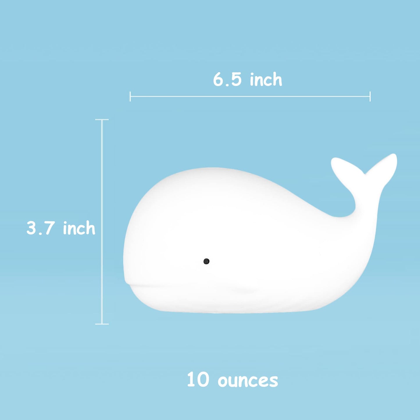 Tripro Whale Silicone Nursery Night Light Beach Room Decor Desk Lamp Toys Bedroom Decorations Gifts For Toddlers Girls And Boys  Baby Kids Teens
