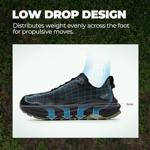 NORTIV 8 Men's Wide Toe Box Trail Running Shoes Cushion Walking Barefoot Tennis Workout Gym Cross Training Shoe Fashion Sn...